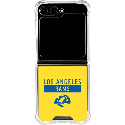 NFL Los Angeles Rams White Performance Series Galaxy Z Flip6 Clear Case